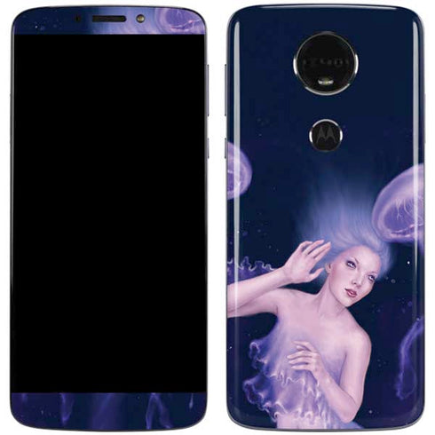 Mermaid and Jellyfish by Rachel Anderson Moto E5 Plus Skin