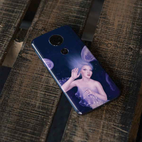 Mermaid and Jellyfish by Rachel Anderson Moto E5 Plus Skin