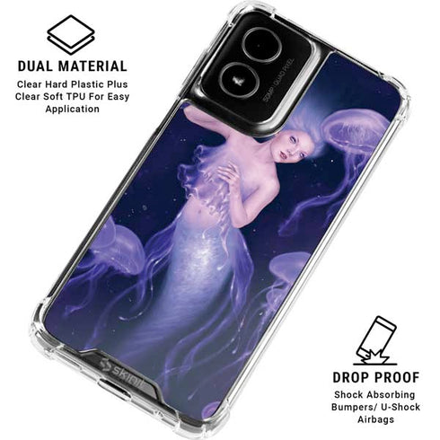 Mermaid and Jellyfish by Rachel Anderson Moto G Power 5G (2024) Clear Case
