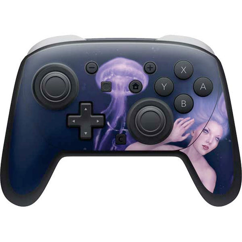 Mermaid and Jellyfish by Rachel Anderson Nintendo Switch 2 (2025) Pro Controller Skin