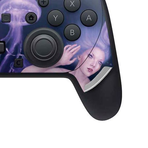 Mermaid and Jellyfish by Rachel Anderson Nintendo Switch 2 (2025) Pro Controller Skin