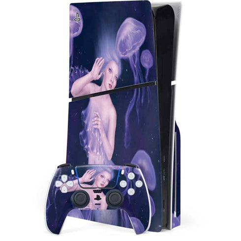 Mermaid and Jellyfish by Rachel Anderson PlayStation PS5 Skins