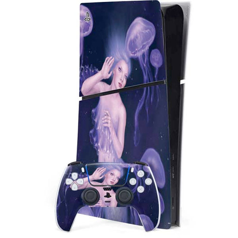 Mermaid and Jellyfish by Rachel Anderson PlayStation PS5 Skins