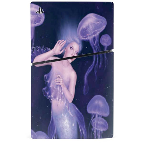 Mermaid and Jellyfish by Rachel Anderson PS5 Slim Digital Edition Console Skin