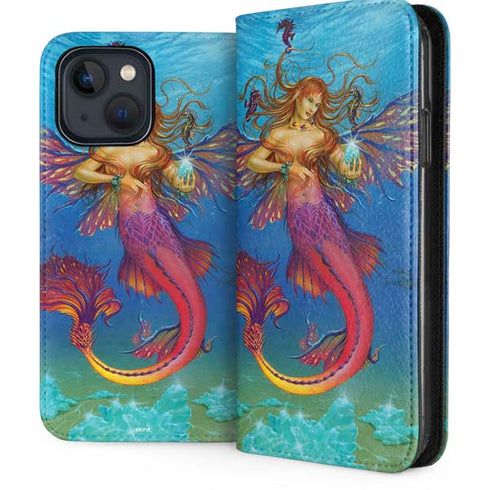 Mermaid Water Fairy by Ed Beard Jr iPhone 15 Plus Folio Case