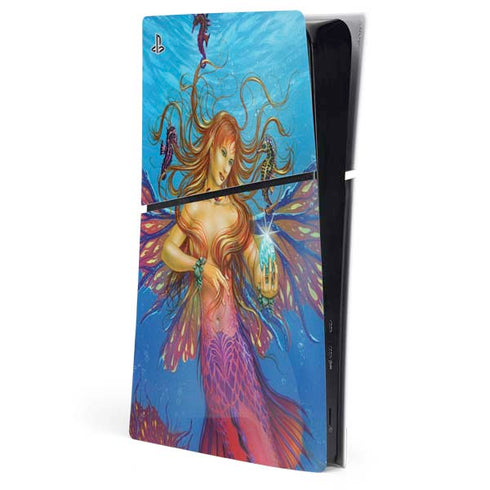 Mermaid Water Fairy by Ed Beard Jr PS5 Slim Digital Edition Console Skin