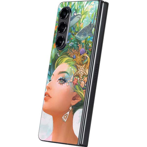 Mermaid with Sea Stars in Her Hair by Ivy Dolamore Galaxy Z Fold5 5G Skin