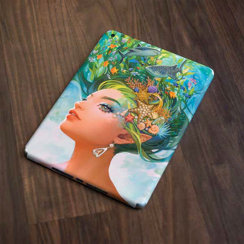 Mermaid with Sea Stars in Her Hair by Ivy Dolamore Apple iPad Skin
