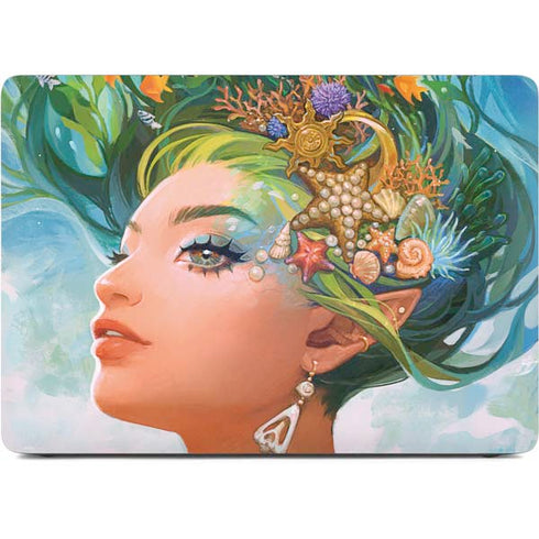 Mermaid with Sea Stars in Her Hair by Ivy Dolamore Apple MacBook Air Skin