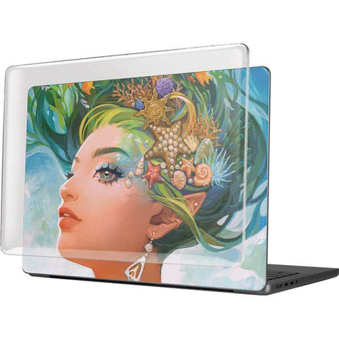 Mermaid with Sea Stars in Her Hair by Ivy Dolamore MacBook Pro 14in (2021-24) Case plus Skin