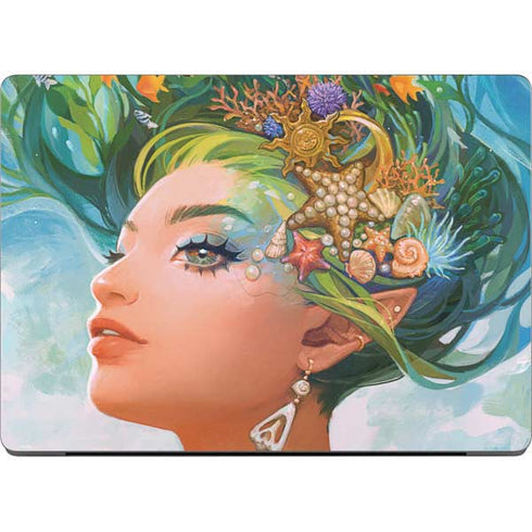 Mermaid with Sea Stars in Her Hair by Ivy Dolamore Apple MacBook Pro 14-inch Skin