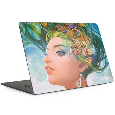 Mermaid with Sea Stars in Her Hair by Ivy Dolamore MacBook Skins