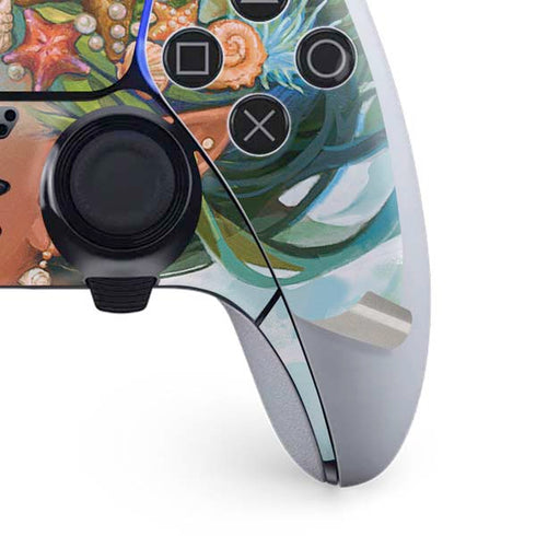 Mermaid with Sea Stars in Her Hair by Ivy Dolamore PS5 DualSense Edge Pro Controller Skin