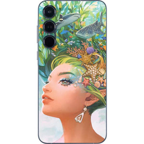 Mermaid with Sea Stars in Her Hair by Ivy Dolamore Galaxy A35 5G Skin
