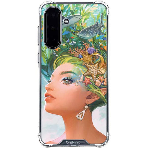Mermaid with Sea Stars in Her Hair by Ivy Dolamore Galaxy A36 5G Clear Case