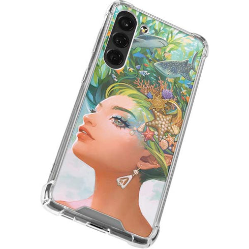 Mermaid with Sea Stars in Her Hair by Ivy Dolamore Galaxy S24 FE Clear Case