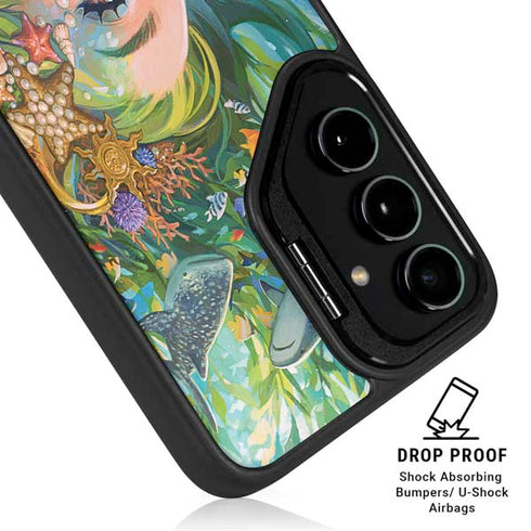 Mermaid with Sea Stars in Her Hair by Ivy Dolamore Galaxy S24 FE Kickstand Case