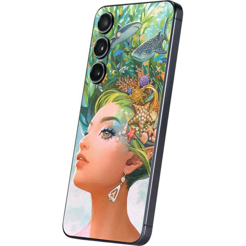 Mermaid with Sea Stars in Her Hair by Ivy Dolamore Galaxy S25 Plus Skin