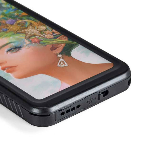 Mermaid with Sea Stars in Her Hair by Ivy Dolamore Galaxy S24 Plus Waterproof Case