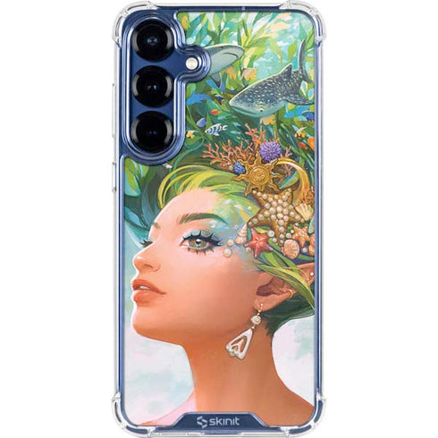 Mermaid with Sea Stars in Her Hair by Ivy Dolamore Galaxy S25 Plus Clear Case