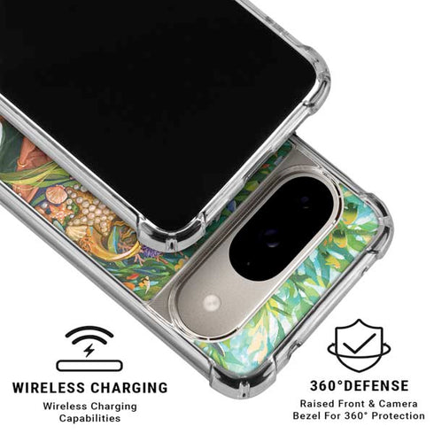 Mermaid with Sea Stars in Her Hair by Ivy Dolamore Google Pixel 10 Clear Case