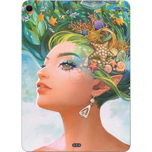 Mermaid with Sea Stars in Her Hair by Ivy Dolamore Apple iPad Air Skin