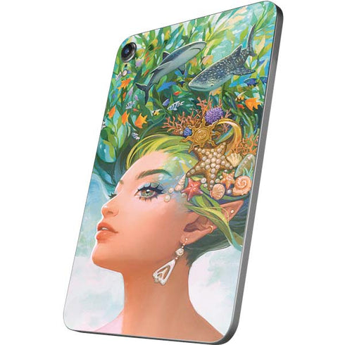 Mermaid with Sea Stars in Her Hair by Ivy Dolamore Apple iPad Mini Skin