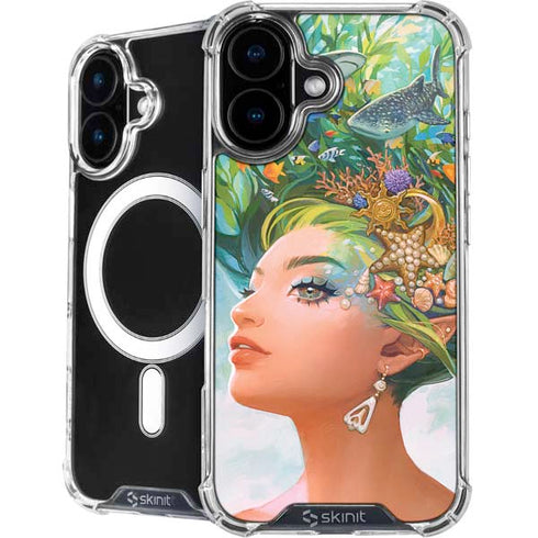 Mermaid with Sea Stars in Her Hair by Ivy Dolamore iPhone 16 MagSafe Case