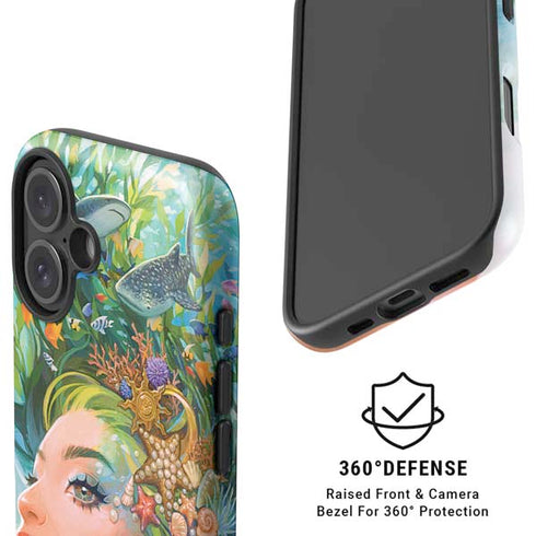 Mermaid with Sea Stars in Her Hair by Ivy Dolamore iPhone 16 Magsafe Impact Case