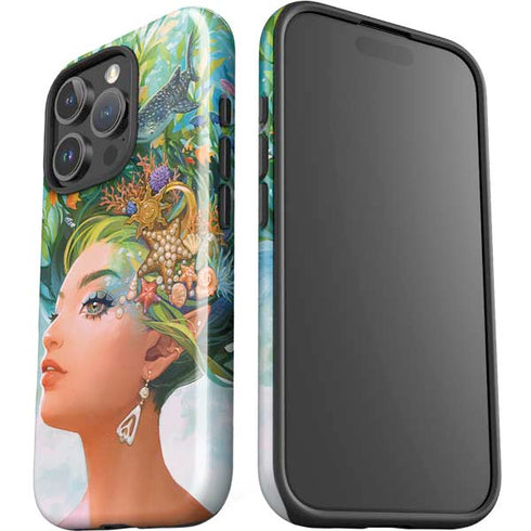 Mermaid with Sea Stars in Her Hair by Ivy Dolamore iPhone 16 Pro Impact Case