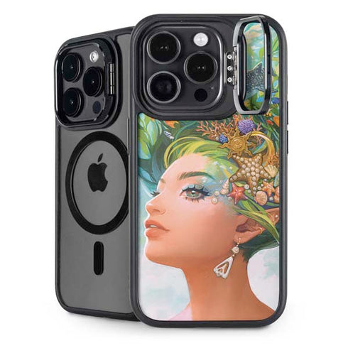 Mermaid with Sea Stars in Her Hair by Ivy Dolamore iPhone 16 Pro Max Kickstand Case