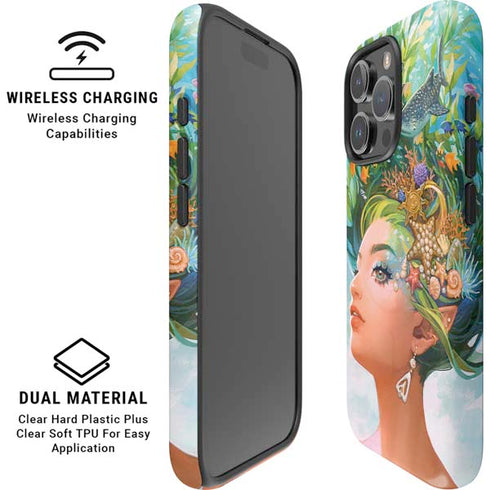 Mermaid with Sea Stars in Her Hair by Ivy Dolamore iPhone 16 Pro Max Magsafe Impact Case