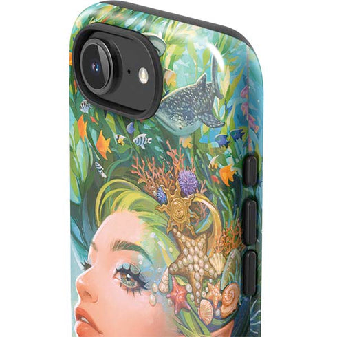 Mermaid with Sea Stars in Her Hair by Ivy Dolamore iPhone 16e Impact Case