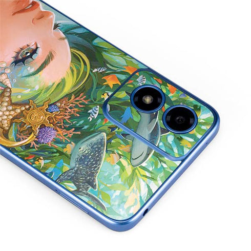 Mermaid with Sea Stars in Her Hair by Ivy Dolamore Moto G Play 4G (2024) Skin