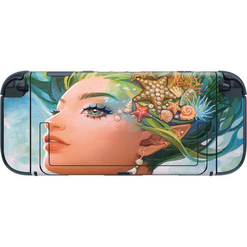 Mermaid with Sea Stars in Her Hair by Ivy Dolamore Nintendo Switch 2 (2025) with Joy-Con Skin