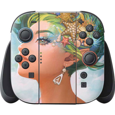 Mermaid with Sea Stars in Her Hair by Ivy Dolamore Nintendo Switch 2 (2025) Joy-Con Controller Skin