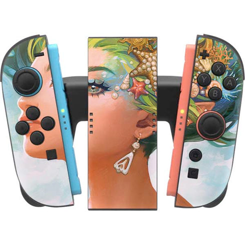 Mermaid with Sea Stars in Her Hair by Ivy Dolamore Nintendo Switch 2 (2025) Joy-Con Controller Skin