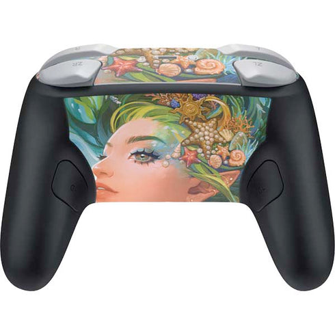 Mermaid with Sea Stars in Her Hair by Ivy Dolamore Nintendo Switch 2 (2025) Pro Controller Skin