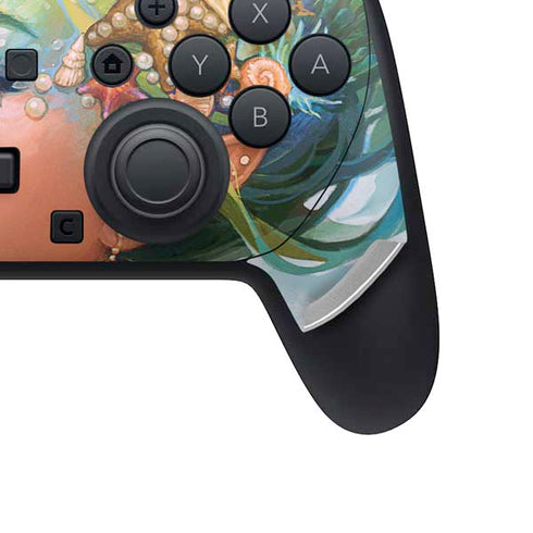 Mermaid with Sea Stars in Her Hair by Ivy Dolamore Nintendo Switch 2 (2025) Pro Controller Skin