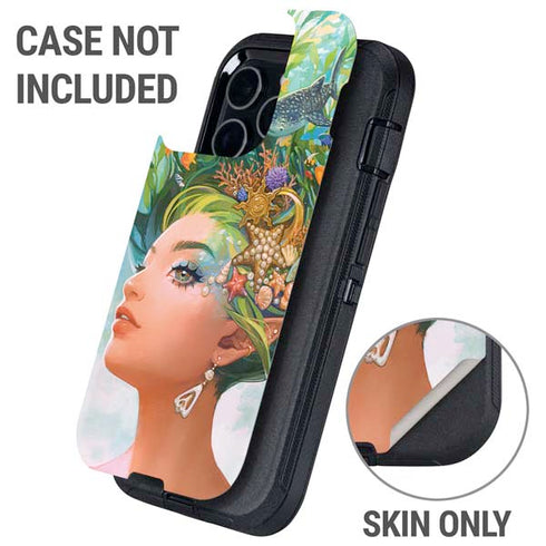 Mermaid with Sea Stars in Her Hair by Ivy Dolamore Otterbox Defender iPhone Skin