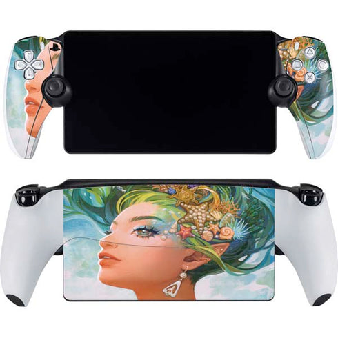 Mermaid with Sea Stars in Her Hair by Ivy Dolamore PlayStation Portal Remote Player Skin