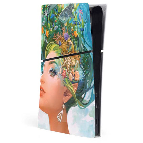 Mermaid with Sea Stars in Her Hair by Ivy Dolamore PlayStation PS5 Skins