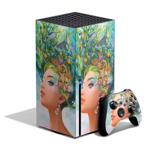 Mermaid with Sea Stars in Her Hair by Ivy Dolamore Xbox Series X Skins