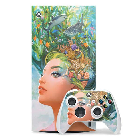 Mermaid with Sea Stars in Her Hair by Ivy Dolamore Xbox Series X Skins
