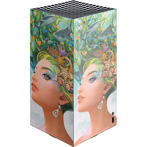 Mermaid with Sea Stars in Her Hair by Ivy Dolamore Xbox Series X Skins