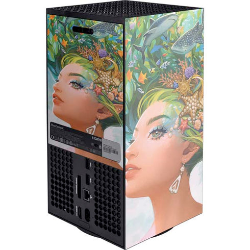 Mermaid with Sea Stars in Her Hair by Ivy Dolamore XBox Series X Digital Edition Console Skin
