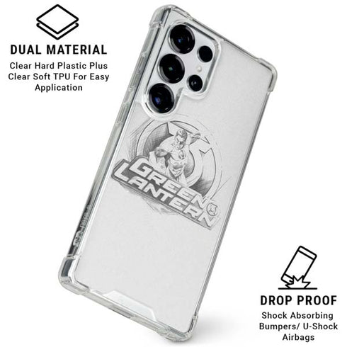 DC Comics Green Lantern Sketch Art Action Pose Galaxy S25 Ultra Clear Case
