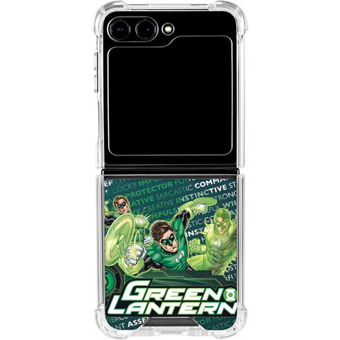 DC Comics Green Lantern Sketch Art Action Pose Galaxy Z Flip6 Clear Case