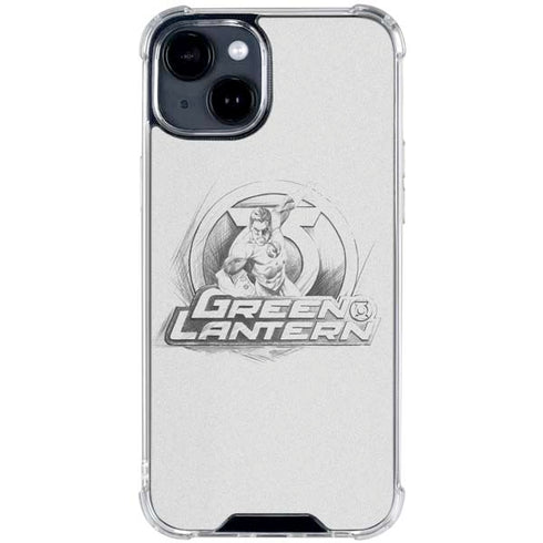 DC Comics Green Lantern Sketch Art Action Pose iPhone 15 Clear Case