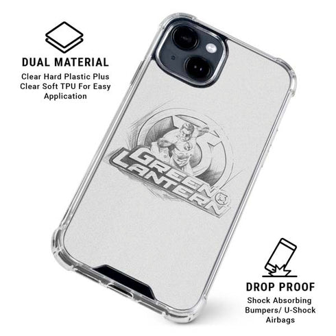 DC Comics Green Lantern Sketch Art Action Pose iPhone 15 Clear Case